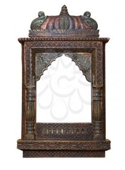 old antique frame isolated white background