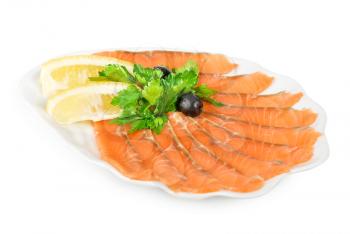 Royalty Free Photo of Salmon on a Plate