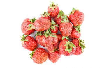 Fresh ripe strawberry on a white background