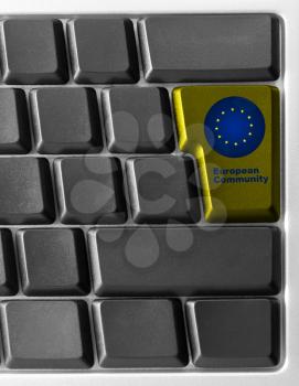 Royalty Free Photo of a Computer Keyboard With a European Community Button