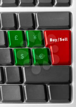 Royalty Free Photo of a Computer Keyboard With Currency Buttons