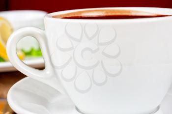 Deliicous coffee cup closeup photo