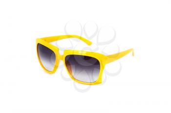 yellow sunglasses  isolated on a white background
