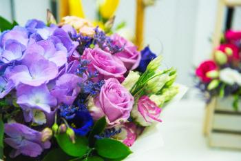 beautiful wedding bouquet, close up photo