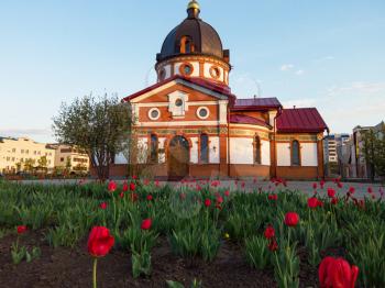 BARNAUL - MAY, 5 Temple of the Apostle and Evangelist John the Theologian in May 5, 2020 in Barnaul , Siberia, Russia