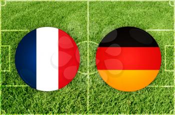Concept for Football match France vs Germany