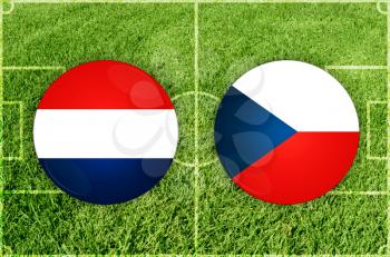 Concept for Football match Netherlands vs Czech Republic
