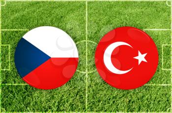 Euro cup match Czech against Turkey
