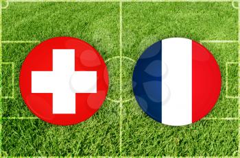 Euro cup match Switzerland against France