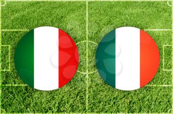 Euro cup match Italia against Ireland