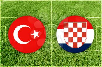 Euro cup match Turkey against Croatia
