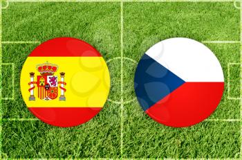 Euro cup match Spain against Czech