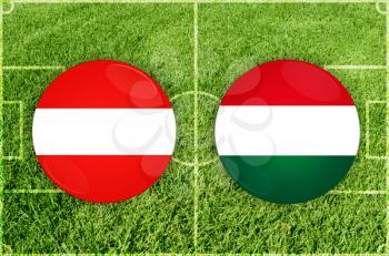 Euro cup match Austria against Hungary