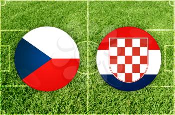 Euro cup match Czech against Croatia