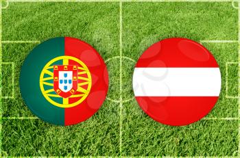 Euro cup match Portugal against Austria