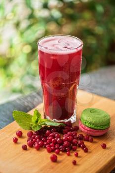 fruit non-alcoholic drink with cranberries