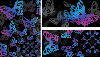 Royalty Free Clipart Image of Butterfly Backgrounds