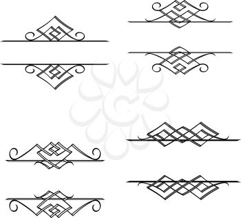 Royalty Free Clipart Image of a Set of Motifs