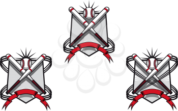 Royalty Free Clipart Image of a Set of Baseball Elements