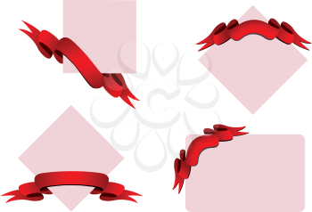 Royalty Free Clipart Image of Ribbons and Banners