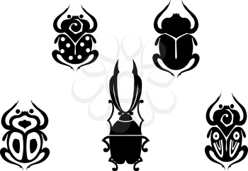 Royalty Free Clipart Image of a Set of Bugs