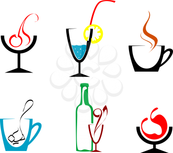 Royalty Free Clipart Image of Beverages