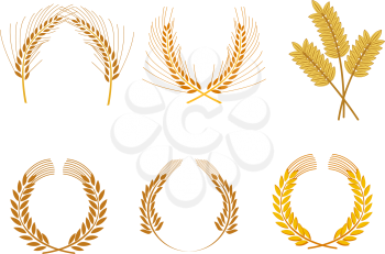 Royalty Free Clipart Image of Cereal Wreaths