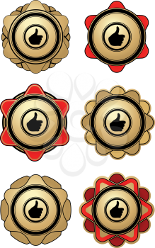 Royalty Free Clipart Image of a Set of Labels and Stickers