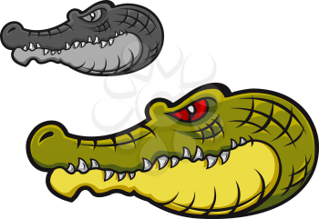 Danger cartoon crocodile head for tattoo or mascot design