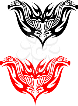 Biker tattoos with fire tribal flames for design
