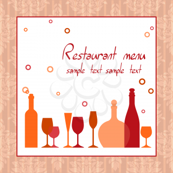 Alcohol bar or restaurant menu background design