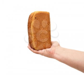 Royalty Free Photo of a Hand Holding Bread