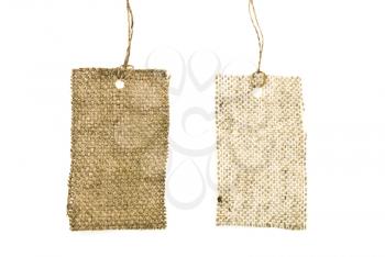 Royalty Free Photo of Sackcloth Labels