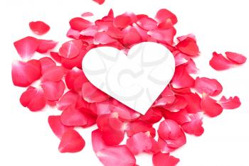 Royalty Free Photo of a Heart of Petals