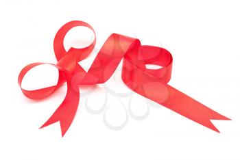 Royalty Free Photo of Red Ribbons With Bows