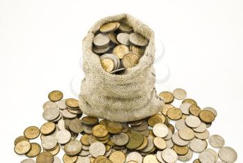 Royalty Free Photo of a Bag of Coins