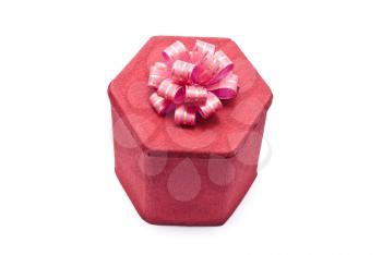 Royalty Free Photo of a Red Gift Box With Bow