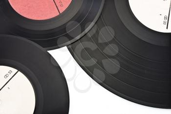 Royalty Free Photo of Old Dusty Scratched Vinyl Records