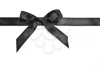 Royalty Free Photo of a Black Bow Ribbon