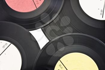 Royalty Free Photo of Old Dusty Scratched Vinyl Records