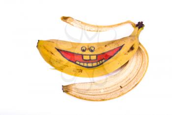 Royalty Free Photo of a Banana Skin With a Smile