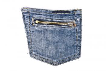 Royalty Free Photo of a Pocket of Blue Jeans
