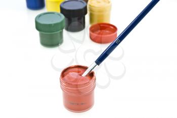 Royalty Free Photo of Gouache With Brushes