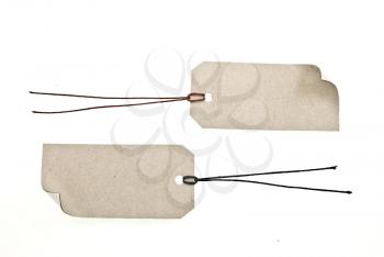 Cardboard tags with lace 