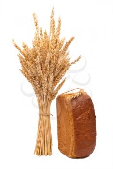 Bread with wheat and ears 