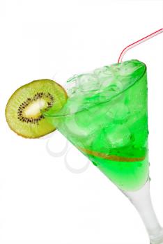 Green cocktail with kiwi