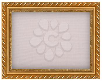 The antique gold frame with burlap