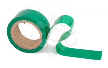 Green insulating tape roll 