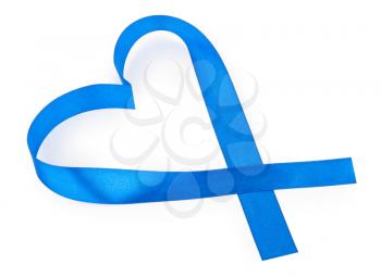 Blue heart ribbon