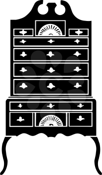 Royalty Free Clipart Image of a Dresser